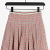 Ao76 Jupe Plissée Sada Red Check Skirt En Rouge 11