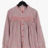 Ao76 Blouse Inuit Red Check Shirt En Rouge 11