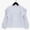 Ao76 Blouse Ally Stripe Shirt En Blanc vente à bas prix 13