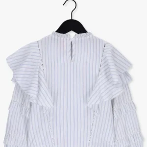 Ao76 Blouse Ally Stripe Shirt En Blanc vente à bas prix 9