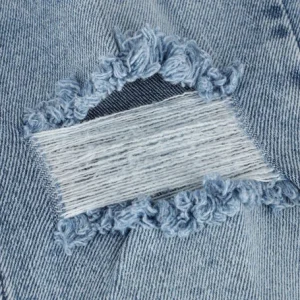Nouvelle Collection Hound Straight Leg Jeans Ripped Denim Bleu Clair 6