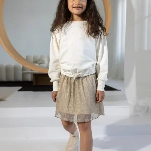 Like Flo Jupe Plissée Metallic Plisse Skirt Sable 9
