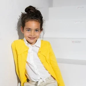 Like Flo Blouse Solid Check Knotted Blouse En Blanc 9