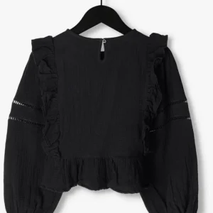 Looxs Blouse 10sixteen Mousseline Embroidery Top En Noir boutiqued pas cher 10
