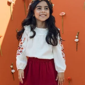 prix pas cher Looxs Blouse Little Crincle Embroidery Blouse Crème 12
