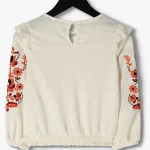 prix pas cher Looxs Blouse Little Crincle Embroidery Blouse Crème 10