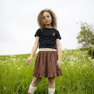 Moodstreet Mini-jupe Skirt Recycled Pes Leopard En Marron 12
