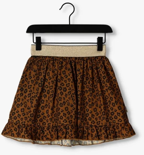 Moodstreet Mini-jupe Skirt Recycled Pes Leopard En Marron 1