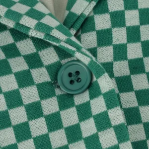 Moodstreet Blazer Blazer In Check Jacquard Knit Check En Vert 7
