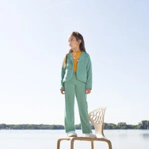 Moodstreet Blazer Blazer In Check Jacquard Knit Check En Vert 9