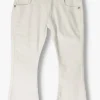 Moodstreet Flared Jeans Stretch Flared Jeans En Blanc boutique pas cher 11
