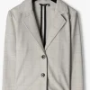Nobell Blazer Belia Checkered Blazer Gris Clair excellent qulity 13
