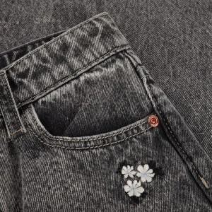 Vingino Straight Leg Jeans Chiara Flower En Gris 7
