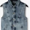 Rellix Gilet Denim Gilet En Bleu 8