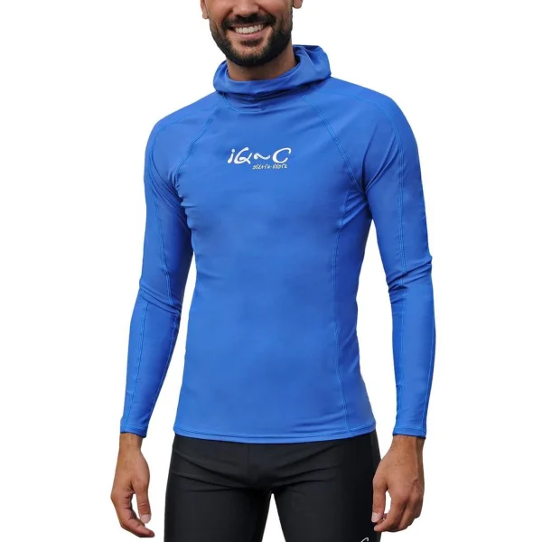 Promo ✨ Plongee Iq-company Iq-company Uv 300 Hooded 👚 Shirt BLEU 🛒 3